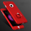 i-Paky ® Apple iPhone 6 / 6S 360 Full Protection Metallic Finish 3-in-1 Ultra-thin Slim Front Case + Tempered Glass + Inbuilt Metal Ring Kickstand + Back Cover