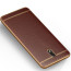 Vaku ® Samsung Galaxy J7 Pro Leather Stitched Gold Electroplated Soft TPU Back Cover
