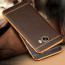 Vaku ® Samsung Galaxy A5 (2017) Leather Stitched Gold Electroplated Soft TPU Back Cover