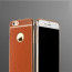 VAKU ® Apple iPhone 6 Plus / 6s Plus Leather Stitched Gold Electroplated Soft TPU Back Cover