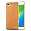 Vaku ® Oppo F1 Plus Leather Stitched Gold Electroplated Soft TPU Back Cover