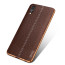 Vaku ® Vivo X21 Lexza Series Double Stitch Leather Shell with Metallic Camera Protection Back Cover