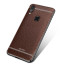 Vaku ® Vivo V9 Leather Stitched Gold Electroplated Soft TPU Back Cover
