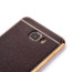 VAKU ® Samsung Galaxy A8 (2016) Leather Stiched Gold Electroplated Soft TPU Back Cover