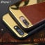 Hojar ® Apple iPhone 8 Plus Ultra Shine Mirror 7Plus Finish Dual-Textured Leather Silicon Grip Back Cover