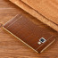 VAKU ® Samsung J7 Prime European Leather Stitched Gold Electroplated Soft TPU Back Cover