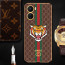 Vaku ® Vivo Y16 Lynx Designer Leather Pattern Gold Electroplated Soft TPU Back Cover Case
