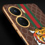 Vaku ® Vivo Y16 Lynx Designer Leather Pattern Gold Electroplated Soft TPU Back Cover Case