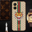 Vaku ® Vivo Y16 Lynx Designer Leather Pattern Gold Electroplated Soft TPU Back Cover Case