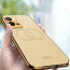 Vaku ® Vivo Y75 5G Skylar Leather Pattern Gold Electroplated Soft TPU Back Cover