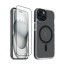 Vaku ® 2in1 Combo Apple iPhone 15 Plus Vortex Magpro Gel Cushion Slim Fit Shockproof Case with Dust Filter Tempered Glass