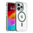 Vaku Luxos ® Apple iPhone 15 Pro Vortex Magpro Gel Cushion Slim Fit Shockproof Crystal Clear Camera Metal Ring Certified Mag-Safe Back Cover