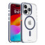 Vaku Luxos ® Apple iPhone 15 Pro Max Vortex Magpro Gel Cushion Slim Fit Shockproof Crystal Clear Camera Metal Ring Certified Mag-Safe Back Cover