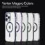 Vaku Luxos ® Apple iPhone 15 Pro Max Vortex Magpro Gel Cushion Slim Fit Shockproof Crystal Clear Camera Metal Ring Certified Mag-Safe Back Cover