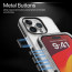 Vaku Luxos ® Apple iPhone 15 Pro Max Vortex Gel Cushion Slim Fit Shockproof Crystal Clear Camera Metal Ring Back Cover