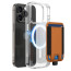 Vaku Luxos ® 2In1 Combo Apple iPhone 15 Pro Glassy MagPro Clear Shockproof Back Cover with Magnetic Magsafe Wallet Holder