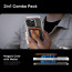 Vaku Luxos ® 2In1 Combo Apple iPhone 15 Pro Glassy MagPro Clear Shockproof Back Cover with Magnetic Magsafe Wallet Holder