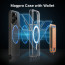Vaku Luxos ® 2In1 Combo Apple iPhone 15 Pro Glassy MagPro Clear Shockproof Back Cover with Magnetic Magsafe Wallet Holder