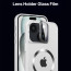 Vaku ® Apple iPhone 15 Rime Frosted Magnetic Magpro Translucent Camera Protector Case with Built-in Stash Stand Back Cover