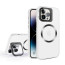 Vaku ® Apple iPhone 14 Pro Max Rime Frosted Magnetic Magpro Translucent Camera Protector Case with Built-in Stash Stand Back Cover
