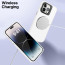 Vaku ® Apple iPhone 14 Pro Max Rime Frosted Magnetic Magpro Translucent Camera Protector Case with Built-in Stash Stand Back Cover