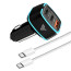 Vaku ® Fast Car Charger with Power Delivery - Quick Charge iPhone, Samsung & All Android Devices