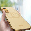 Vaku ® Xiaomi Redmi Note 11 Pro Skylar Leather Pattern Gold Electroplated Soft TPU Back Cover