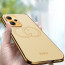 Vaku ® Xiaomi Redmi Note 12 Pro Skylar Leather Pattern Gold Electroplated Soft TPU Back Cover
