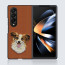 Vaku ® Samsung Galaxy Z Fold 4 Flex Snap Series Designer Embroidery Leather Case