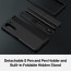 Vaku ® Samsung Galaxy Z Fold 6 Ultra Thin PC Hard Case with Inbuilt S-Pen Holder & Kickstand Hybrid Back Cover